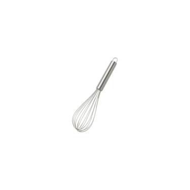 Imagem de Batedor de Clara Fouet, Aço Inox com Cabo Branco, 27,5cm x 5cm, 90g, para Claras em Neve e Cremes