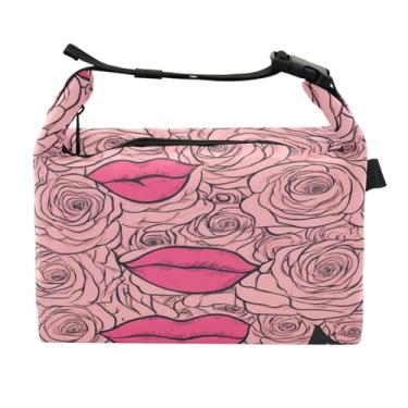 Imagem de STAYTOP Kiss Me Lancheira sem costura com fivela de alça, lancheira isolada para meninos e meninas, lancheira térmica para trabalho escolar