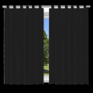 Imagem de Cortina para quarto, bloqueia luz solar, elegante, facil instalar, grande, branca, perfeita
