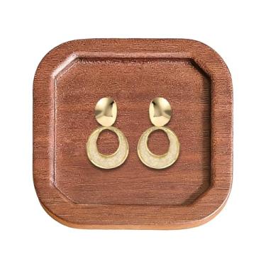 Imagem de Bandeja de joias - organizador de chaves de colar e brinco | Bandeja quadrada de , para mulheres, senhora, namorada, cabeceira, dormitório, apartamento, sala de estar, penteadeira