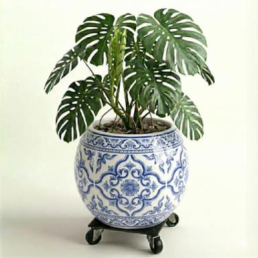 Imagem de Genérico, Cerâmica, Vaso Decorativo, Redondo, Preto, 11x12x15 cm, Liso, Vaso de Plantas, Simples, Elegância para seu Lar