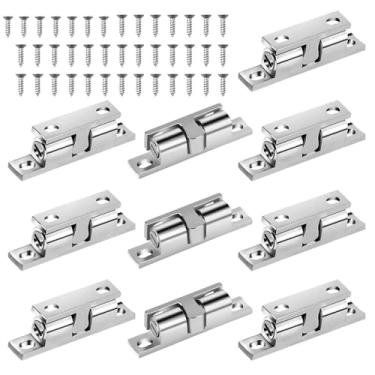 Imagem de 10 peças ajustáveis de duas bolas para armário, ferragens de porta de captura de bola sólida