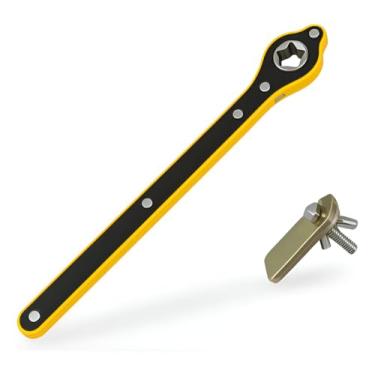 Imagem de Chave Catraca Universal Para Macaco Sanfona Carro Pratica e Resistente com Adaptador