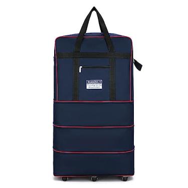 Imagem de Mala de Viagem Expansível e Plegável com Grande Capacidade Bolsa Oxford Rodas Universais para Homens Mulheres