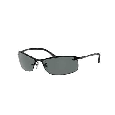Imagem de Ray-Ban Pacote de óculos de sol RB3183: RB 3183 RB3183 002/81 preto cinza 63 mm e kit de limpeza de óculos