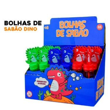 Imagem de Caixa 24 Bolhas de Sabão Dino Brinquedo Infantil Festa - Ark Toys