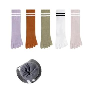 Imagem de Meias Antiderrapantes Femininas De Cinco Dedos Para Yoga E Pilates, 5 