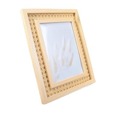 Imagem de Porta Retratos Mesa MDF Vidro Collection Moldura Treliça Decorativa de Fotos 10x15cm e 15x20cm Elegante E Prático Adequado Para Salas De Estar E Quartos