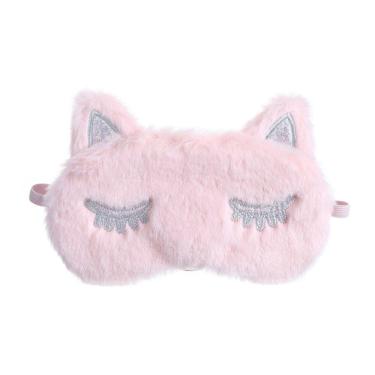 Imagem de Máscara de dormir Unicorn Cartoon Plush Girl`s Eyeshade