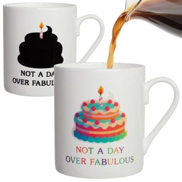 Imagem de Lovift Caneca de café presente de aniversário para mulheres, xícara de chá de cerâmica inovadora, caneca de calor divertida única que muda de cor para mulheres, melhor amiga, melhor amiga, filha