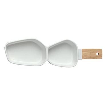 Imagem de Tigelas de imersão geométrica de cerâmica duas tigelas restaurante pastelaria lanche prato casa lanche prato tigela de frutas aperitivo prato de tempero (5 peças) pratos de aperitivo (cor: A) (D)