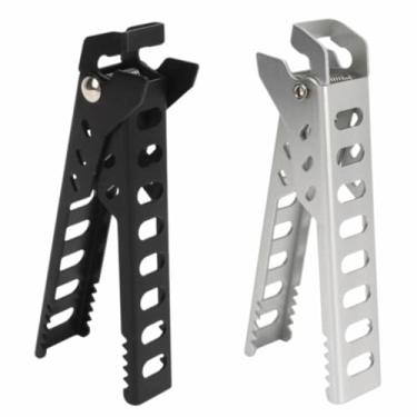 Imagem de 2 peças de garra de panela de liga de alumínio - alça removível com clipe de panela quente para fornos de micro-ondas e acampamento, utensílios de mesa antiderrapantes para cozinha e utensílios de