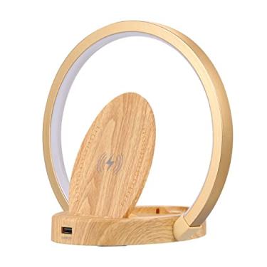 Imagem de Lâmpada de Mesa com 41 LEDs Multifuncional Docking Station Carregamento Sem Fio Controle Sensível 3 Níveis Brilho Ajustável Ângulo Luz Rotativo Suport