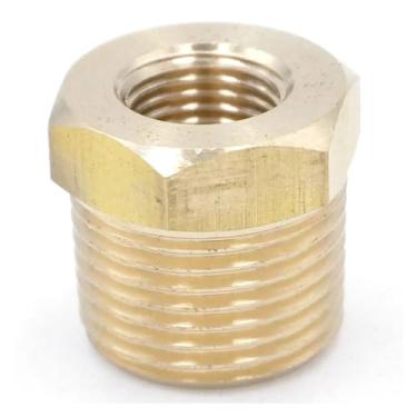 Imagem de 3/20.3 cm BSPT macho x 1/20.3 cm NPT fêmea bucha redutora latão adaptador de encaixe de tubulação ar gás combustível água