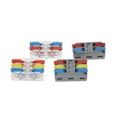 Imagem de ROUPWKWO Divisor de conector compacto, bloco de terminais de emenda de cabo elétrico rápido e rígido (LT-3TM, 20 peças)