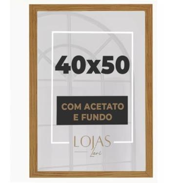 Imagem de kit 5 Molduras Quadro 40x50cm Com Acetato Poste Certificado fotos Imagem (Marrom)