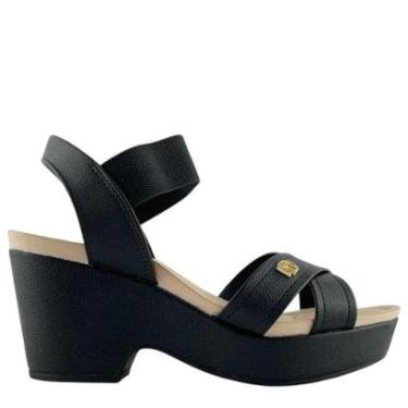 Imagem de Sandália Modare Feminina Preta Salto Anabela e Tira Elástica-Feminino