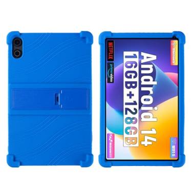 Imagem de QYiiD Capa para tablet FEARWIKY FKYC12 10,36 polegadas Android 14, capa protetora de borracha macia à prova de choque de silicone leve para crianças FEARWIKY C12/JZAPADC12 Tablet 10,4 polegadas, azul