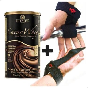 Imagem de Kit Cacao Whey Protein 900g + Fita Tala Strap Essential - Essential Nu