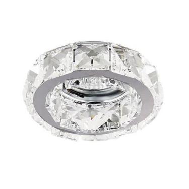 Imagem de Kit 7 Un. Spot Embutir Redondo 10Cm Cristal Hall Corredor - Acende A L