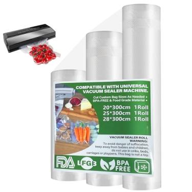 Imagem de Kit 3 Sacos a Vácuo para Seladora a Vácuo, Sem BPA, Saco Hermético Multiuso para Armazenamento de Alimentos