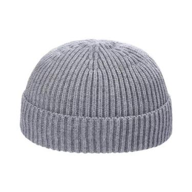 Imagem de Gorro Térmico De Inverno Quente De Tricô Com Punho Dobrável Para Espor