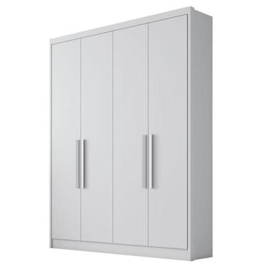 Imagem de Guarda Roupa Solteiro Sevilha Com Nicho E Gaveteiro Suiça Com Chave Neve - Novo Horizonte