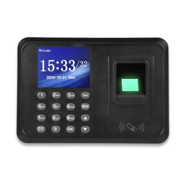 Imagem de Máquina de comparecimento de relógio de ponto biométrico para funcionários com suporte à máquina de controle de acesso, 1000 peças de impressão digital/1000 peças de senha/1000 cartões de