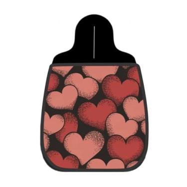 Imagem de Lixeira De Carro Organizador Lixinhocar Corações Sombreados Tons Vermelhos