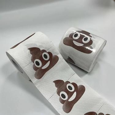 Imagem de Papel Higiênico Com Design Divertido De Fezes, Rolos De Papel Higiênic