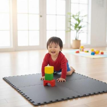 Imagem de KIT 8 TAPETE TATAME EVA ACADEMIA de 50X50CM 10MM Emborrachado Linha Ec