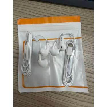 Imagem de Fones de ouvido USB C para iPhone 17 16 15 Pro Max Plus Air iPad Pro Air, fones de ouvido USB-C para Samsung Galaxy S24 S23 Ultra S22 S21 S20 A55 A54 A53, fones de ouvido USB tipo C - Branco