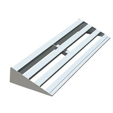 Imagem de Rampa antiderrapante portátil de aço inoxidável para cadeiras de rodas e carros, rampa de limite resistente ao desgaste resistente com moldura soldada, alta capacidade de carga