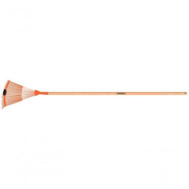 Imagem de Vassoura Regulável Tramontina Em Aço Com 22 Dentes Tipo Palheta E Cabo De Madeira 120cm