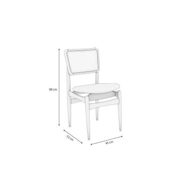 Imagem de Cadeira Em Madeira Maciça Kappesberg Stela Boucle Fendi (tela Bege)