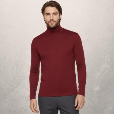 Imagem de Camiseta Masculina Térmica Gola Alta Manga Longa Proteção Uv Blusa Seg