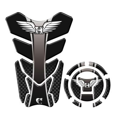 Imagem de Adesivo Protetor Tanque E Bocal Honda Asa Acima + 2018 Preto