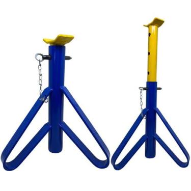 Imagem de Dois Cavaletes Automotivos Formato Preguiça Manutenção Carros Suporte 