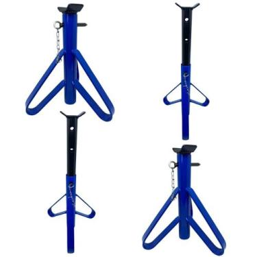 Imagem de Quatro Cavaletes Para Carros Formato Preguiça Automotiva 2 Toneladas M