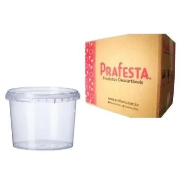 Imagem de Pote Plástico Redondo Com Lacre 250Ml C/300 - Rmb Ou Prafesta