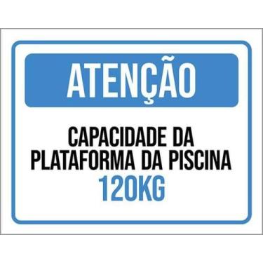Imagem de Kit 3 Placa Capacidaplataforma Piscina 120Kg 27X35 - Sinalizo