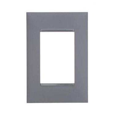 Imagem de Placa 4X2 3 Postos Pial Plus+ Legrand Cinza 618503Cz