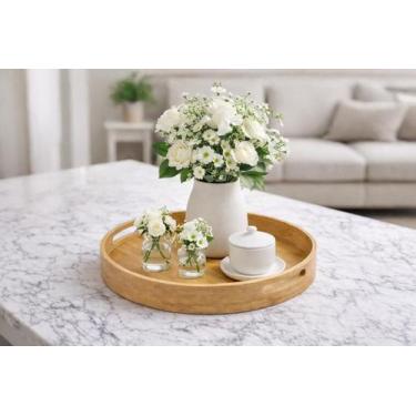 Imagem de Bandeja Redonda De Bambu Estilo Japonês - GENERICO