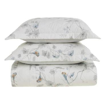 Imagem de Jogo de Colcha Queen Karsten 300 Fios Algodão Egípcio 03 Peças, Videir