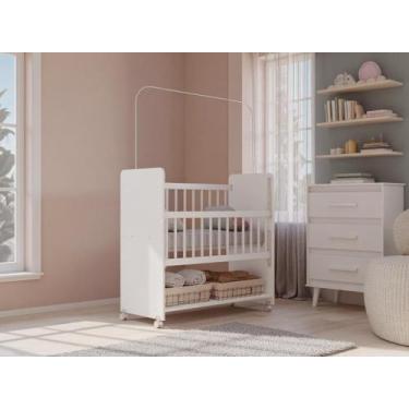 Imagem de Berço Infantil com Colchão Moisés, Grade Móvel e Mosquiteiro - Repleta