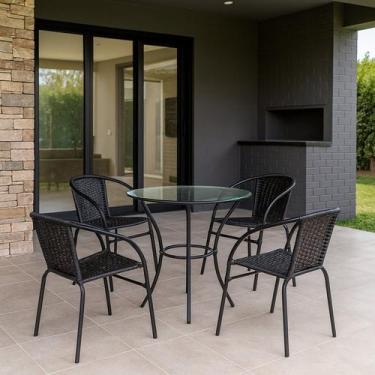 Imagem de Conjunto para Jardim Mesa com 4 Cadeiras Solari - Famais