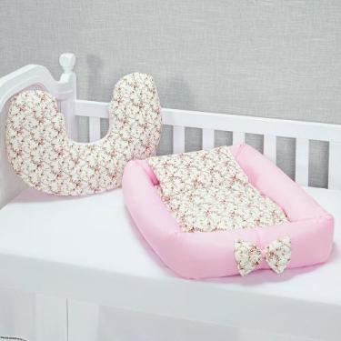Imagem de Ninho Redutor de Berço para Bebe + Almofada Amamentação para Amamentar
