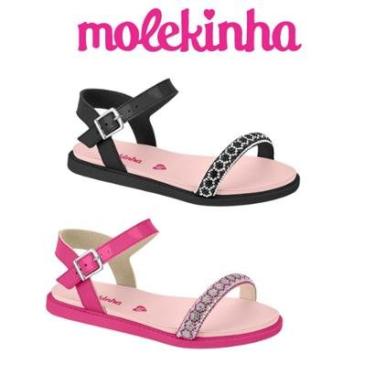 Imagem de Sandalia Papete Feminina Brilho Molekinha Menina Festa Verão-Feminino