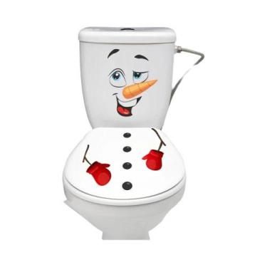 Imagem de Adesivos Decorativos De Natal Para Banheiro Com Boneco De Neve, Cachec