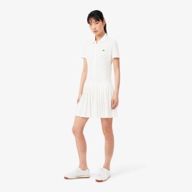 Imagem de Vestido Polo Lacoste Plissado Em Piqué Stretch Feminino-Feminino